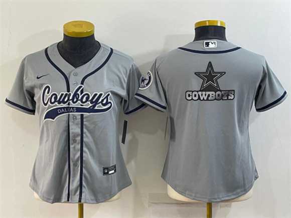 Youth Dallas Cowboys Gray Team Big Logo With Patch Cool Base Stitched Baseball Jersey,We sell and wholesale Youth Dallas Cowboys Gray Team Big Logo With Patch Cool Base Stitched Baseball Jersey on line form chian!